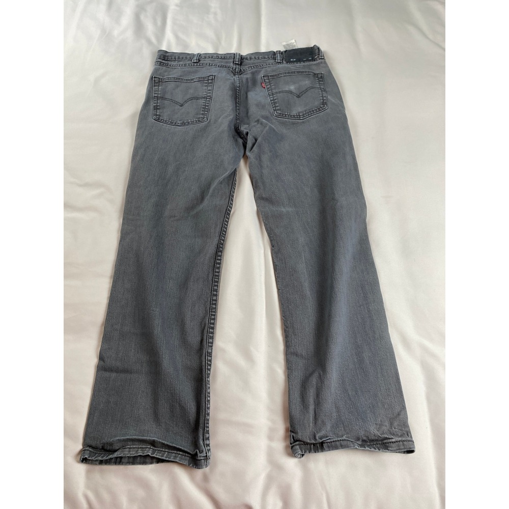 Levi's 514 Straight Fit Jeans Mens 40x32 Gray Excellent Stretch Denim